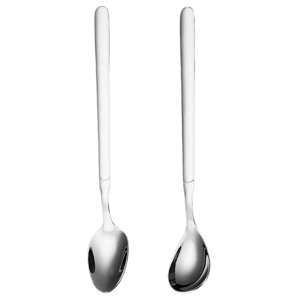

2Pcs Long Handle Coffee Spoons Stainless Steel Stirring Spoons for Tea Dessert Kitchen Tools Household Coffee Spoon