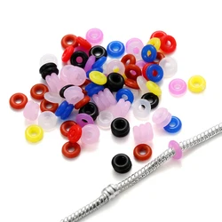 20/50/100Pcs Colorful Rubber Clip Charms Safety Stopper Bead Fits Original Charm for DIY Bracelets Necklaces Jewelry Making