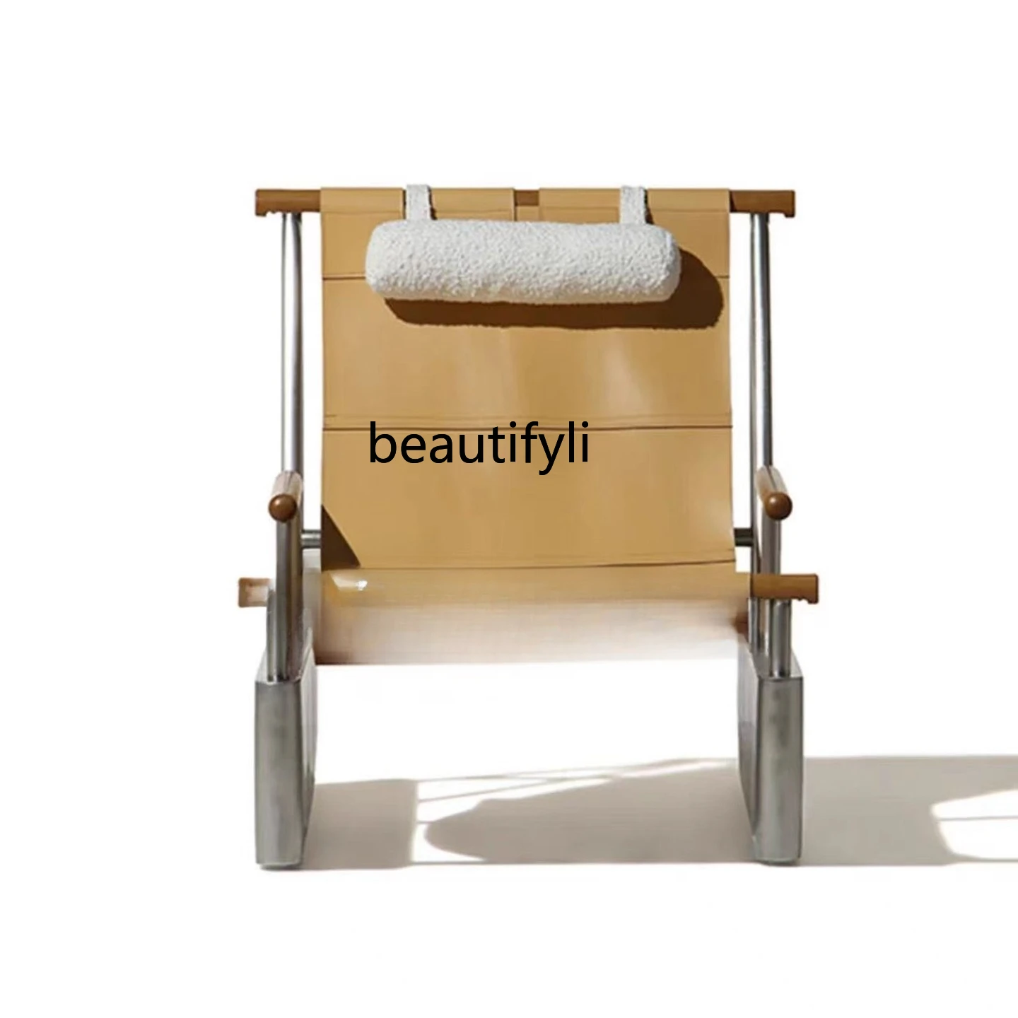 

Creative Metal Sofa Chair High-End Leather Art Sling Leisure Chair Hotel Club Single Chair