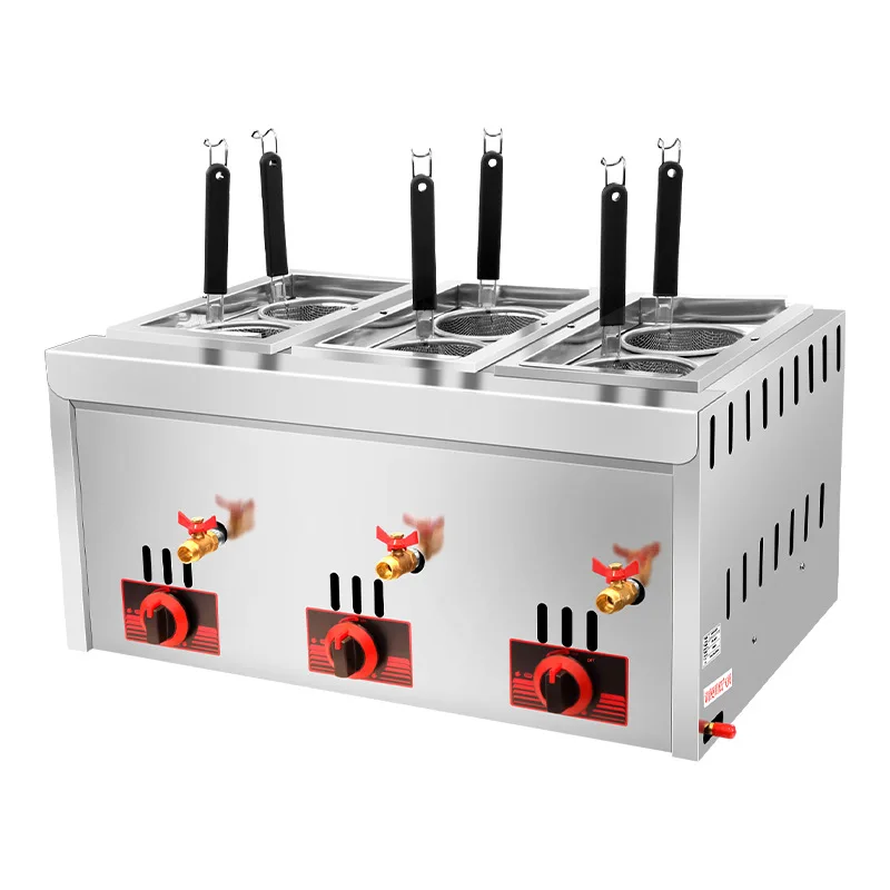 

Commercial Desktop Gas Noodle Oven Stainless Steel Wall-Mounted Easy-Clean Guangdong Design Model N-6 Kitchen Equipment