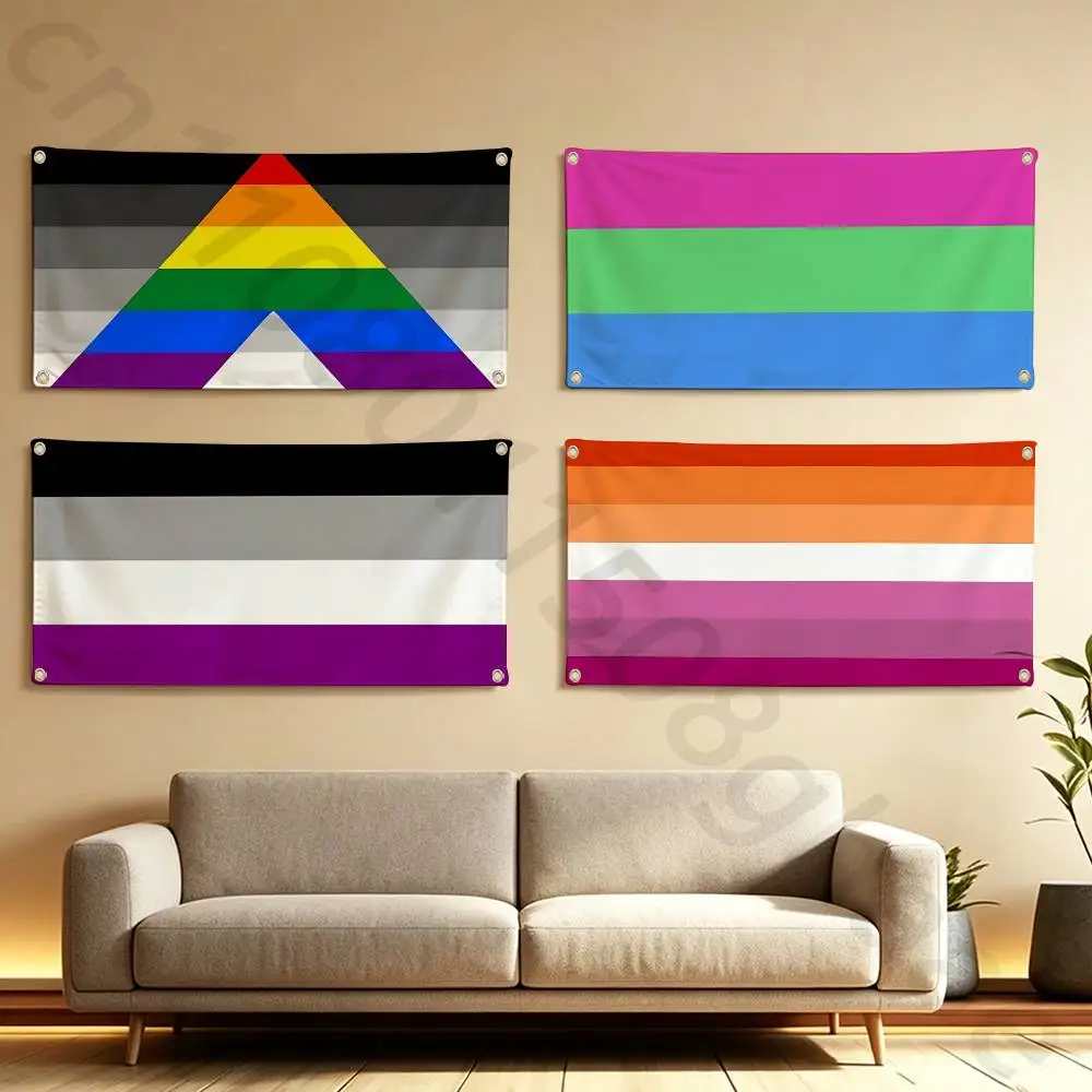 Sexualitys Flag Flag Tapestry Wall Hanging Bed Room Bar Modern Banner Aesthetic Room Decor