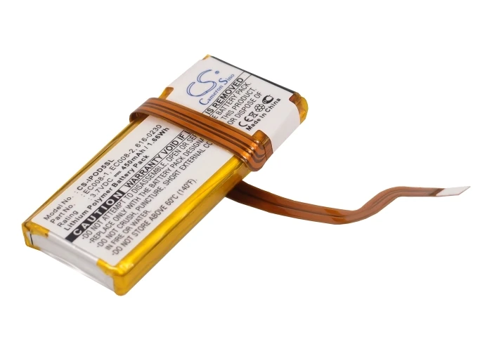 Li-Polymer Media Player Battery for Apple 3.7v 450mAh