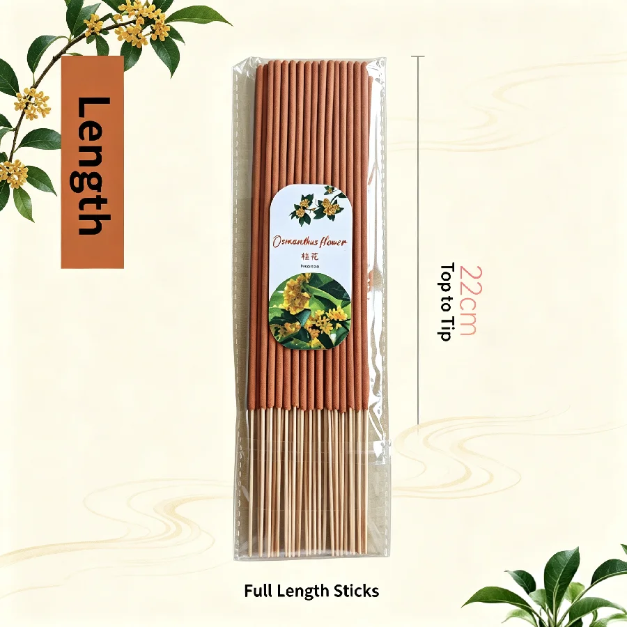 22cm osmanthus thread fragrance, with wooden sticks and sticks, suitable for various indoor spaces such as bedrooms, living room