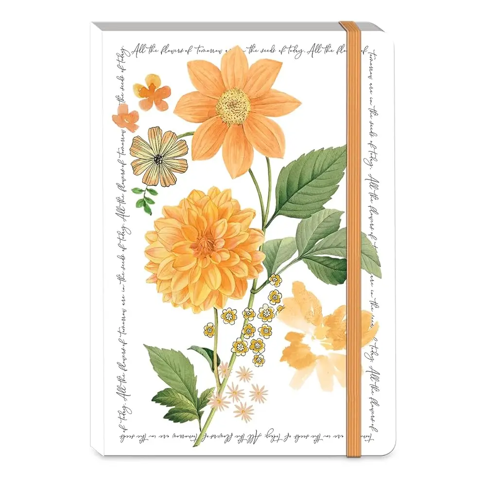 

Журнал Notable Florals Marigold в мягкой обложке с застежкой-резинкой, 200 страниц (50416)