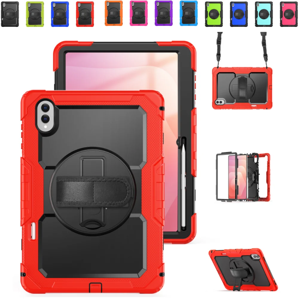 

Heavy Duty Case for Samsung Galaxy Tab S11 Ultra 14.6 inch SM-X930 X936B 2025 Cover for S11 Ultra 14.6" with PET film & Straps