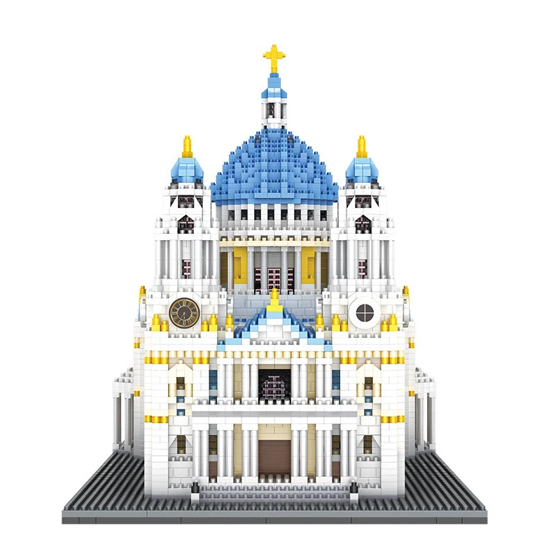 World Architecture Model Building Blocks MOC Famous Great Churches Castle Diamond Micro Decoration Bricks Boys Kids Toys Gifts