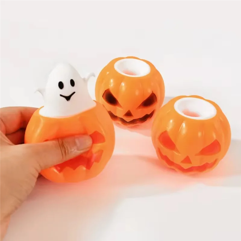 

-AA04 Halloween Pumpkin Ghost Squeeze Halloween Stress Relieving