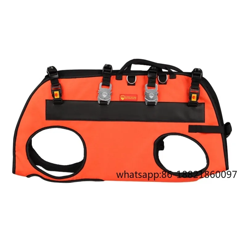 

2025 New Orange Work Dog Strap Fashion Dog Backpack Waterproof Bag