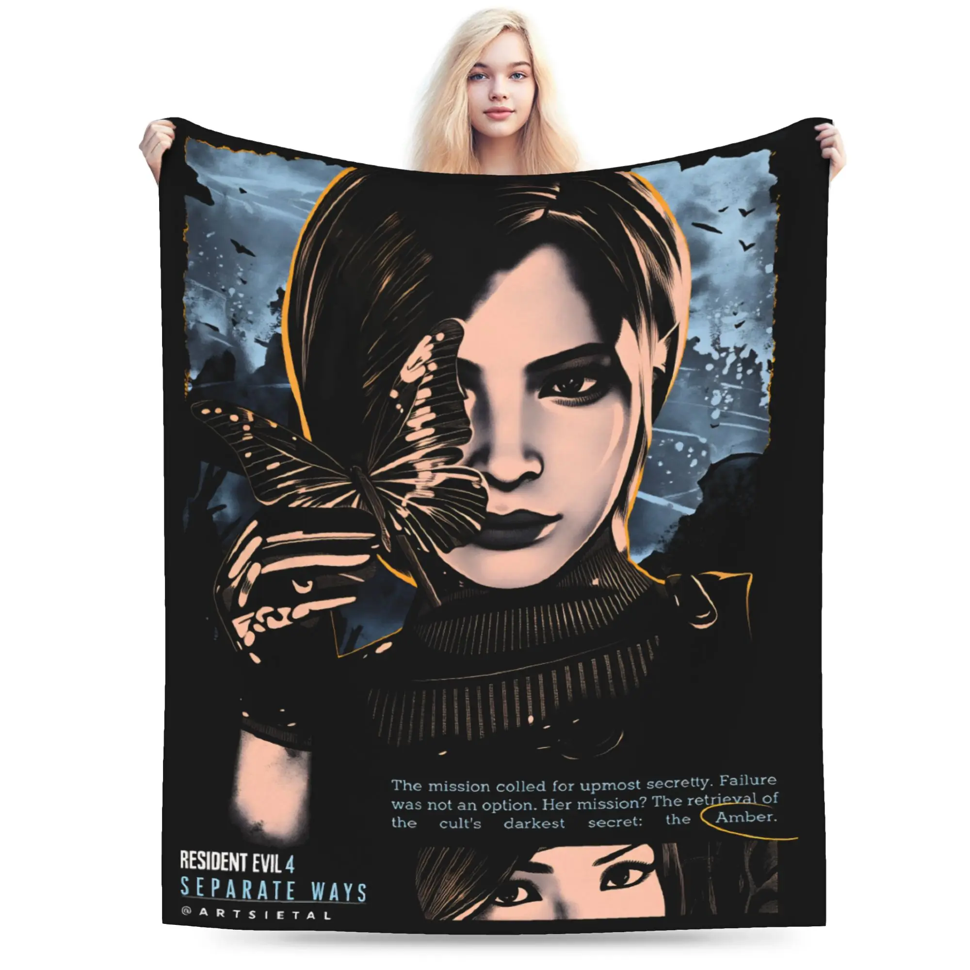 Warm Soft Blankets Kids Airplane Travel  S Kennedy Residents Evils 9 Requiems Bedding Throws  Flannel Bedspread For Sofa Bed