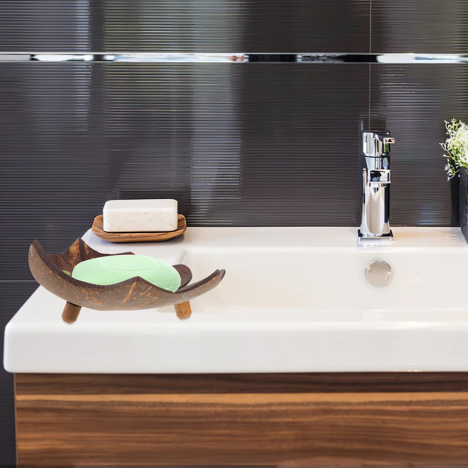 

Coconut Shell Natural Storage Bowl For Candy Nuts Keys Smooth Surface Home Decor Gift Kitchen Bar Accessory Coconut Bowl