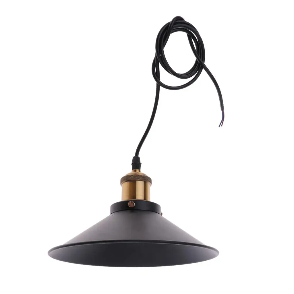 Vintage Iron Lamp Shade Retro Pendant Lampshade Industrial Light Cover for Ceiling Hallway Living Room Bedroom