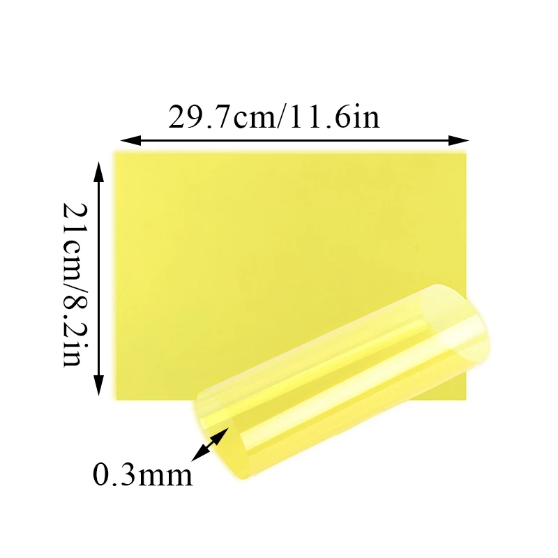 Multipurpose PVC Sheet Colour Acetate Transparent PVC Light Filter Gel Clear Film Translucent Hard Sheet 0.3mm Thickness