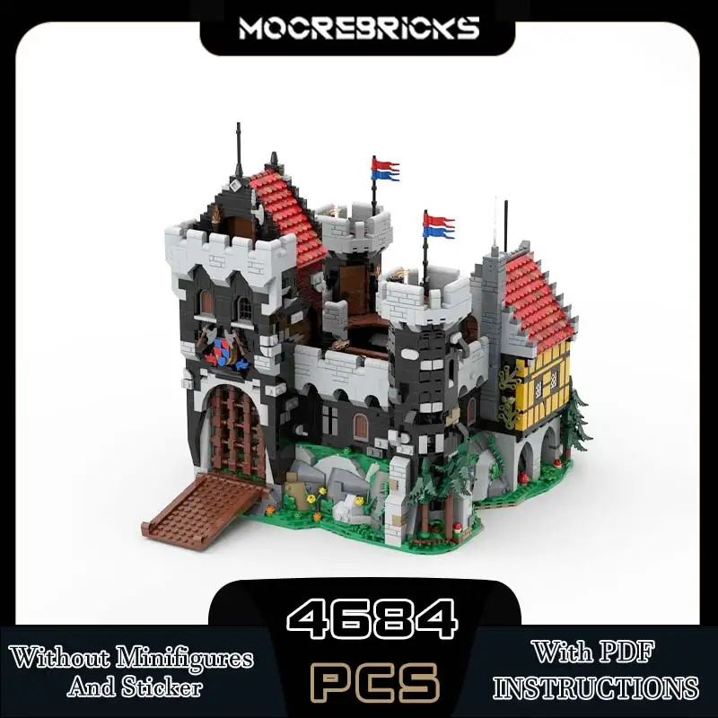 Famosa serie di film MOC Guerriero Castello Kit di costruzione modulare Blocchi di costruzione Cavaliere Fortezza Modello Giocattoli per bambini Mattoni Regalo