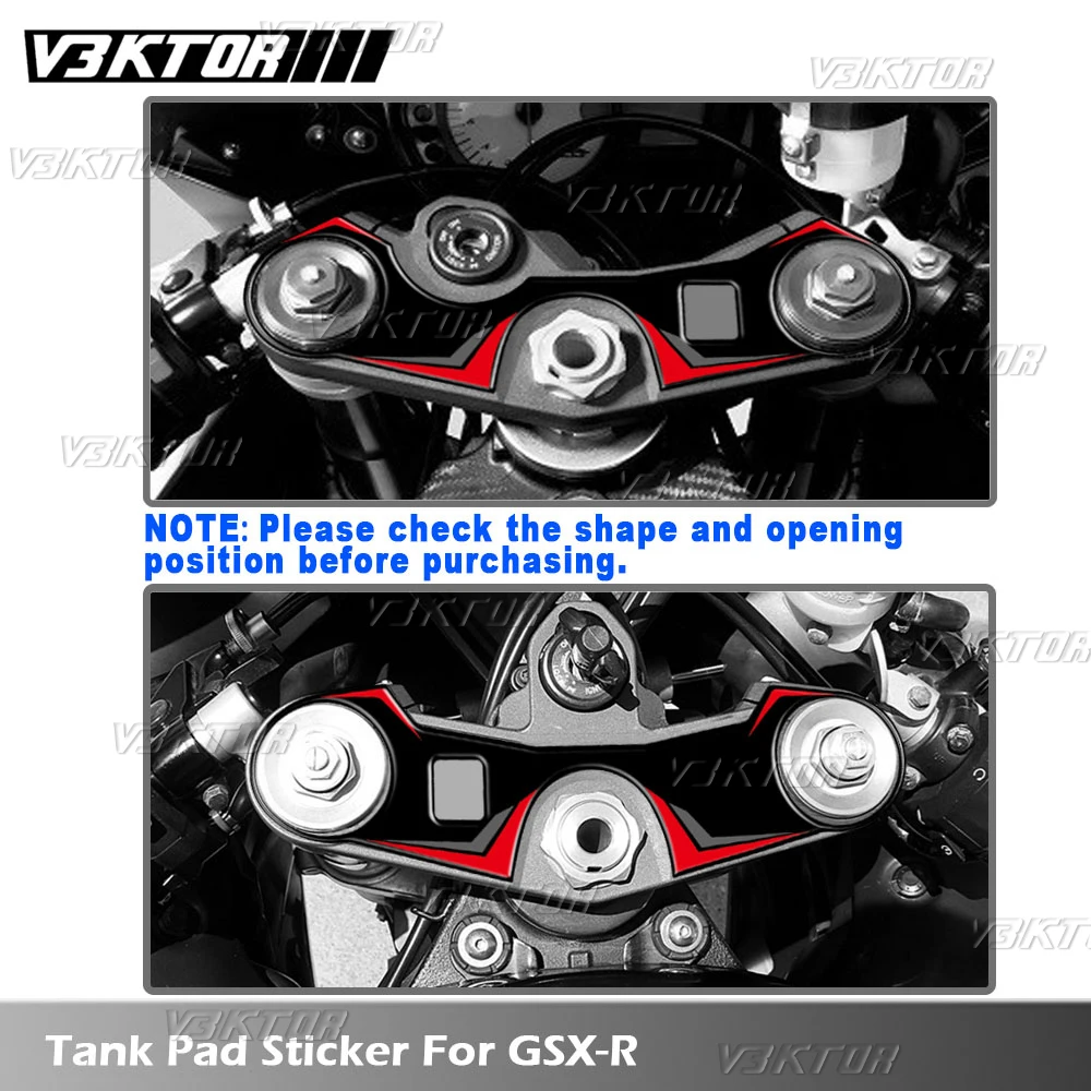 Adesivo 3d para tanque de combustível, tampa de gás de óleo, decalque, garfo, árvore tripla, braçadeira superior, acessórios para gsxr GSX-R 600 750 1000 k6 k7 k8 k9