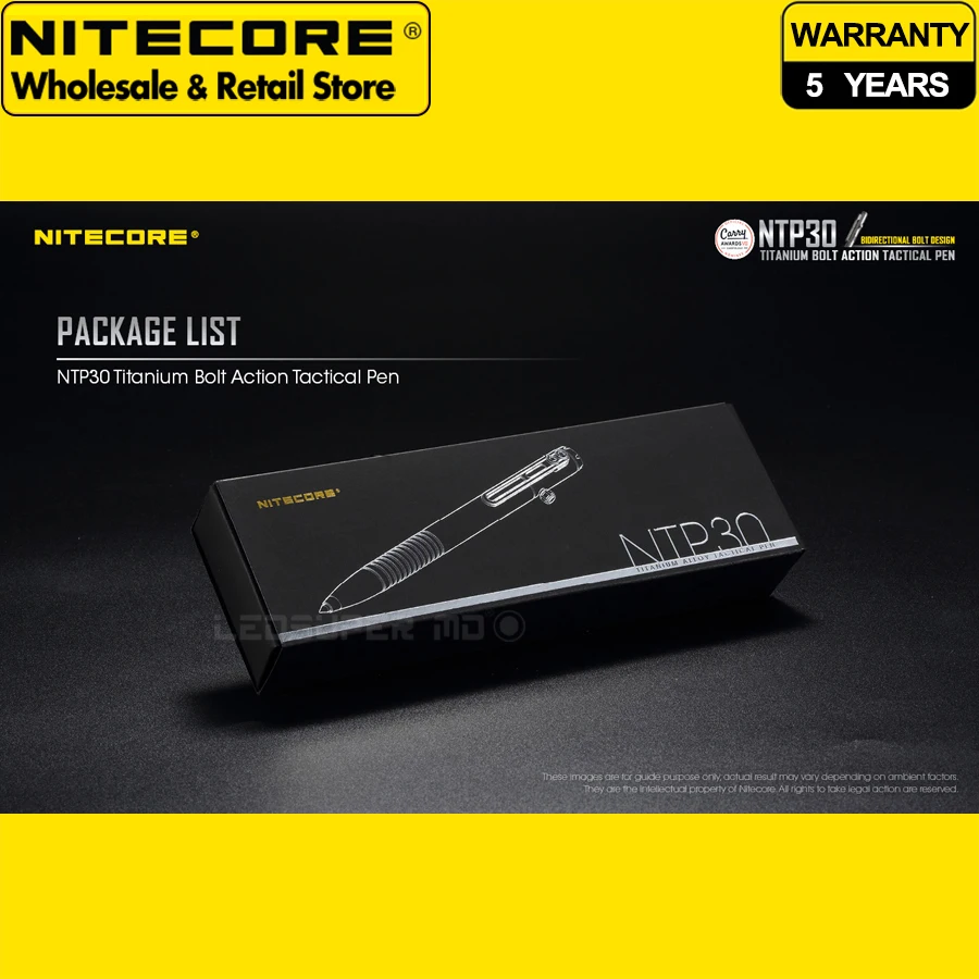 أداة متعددة الأغراض NITECORE NTP30 قلم تكتيكي/كسر زجاج من التيتانيوم