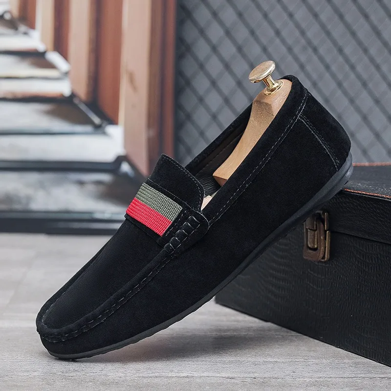 suede man shoes designer luxury loafers shoes for man slip-on casual man shoes mocassino uomo sportivo