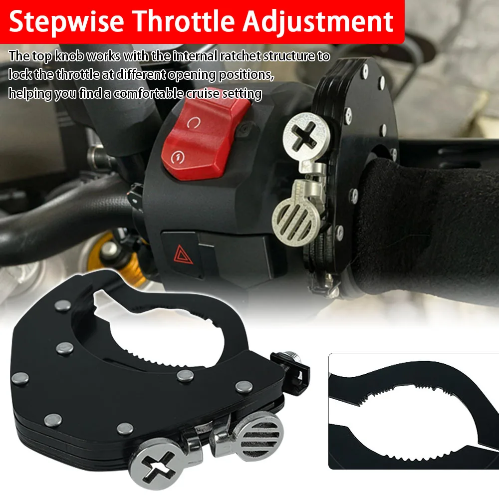 For Aprilia Benelli For Ducati For Harley For KTM For SYM Voge Motorcycle Universal Throttle Lock Cruise Control Adjuster Kit