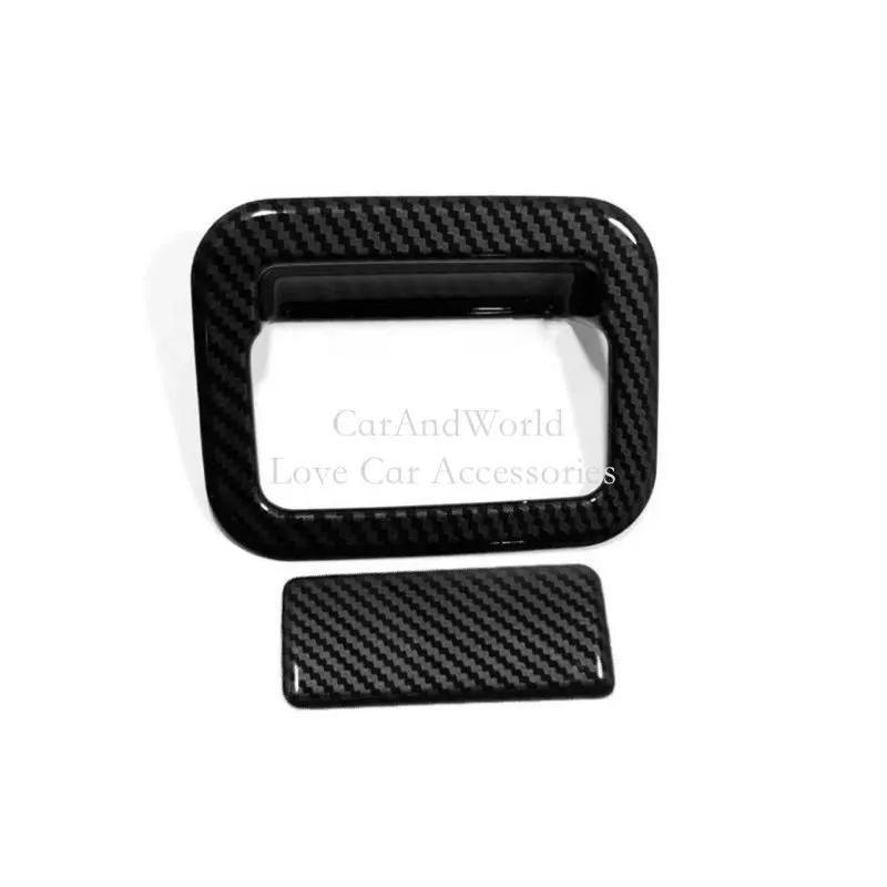Carbon Fiber Interior Co-pilot Glove Box Handle Bowl Frame Cover Trims Garnish Car Accessories For Toyota Sienna XL40 2021-2025 view 2