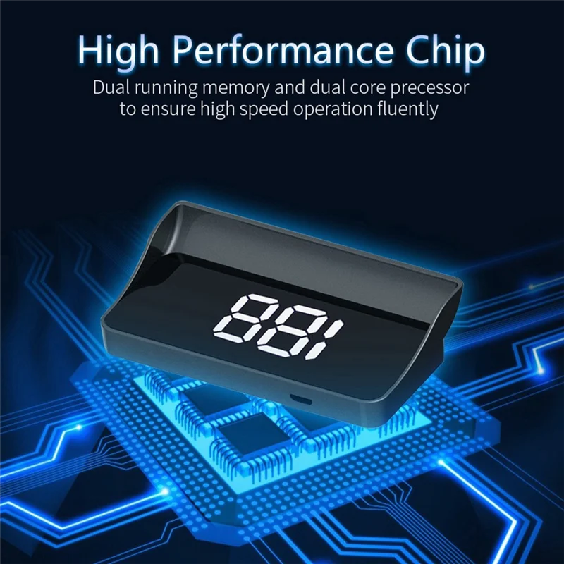 AED6-V9 Display Head-Up per auto HUD Tachimetro Display Proiettore per parabrezza KMH/MPH Accessori elettronici generali automobilistici