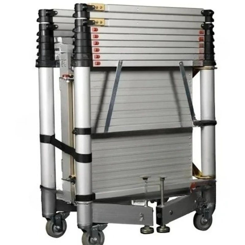 

150KG Load-bearing Step Distance 30cm New Style Mobile Aluminium Telescopic Scaffolding Tower Ladder in Scaffolding