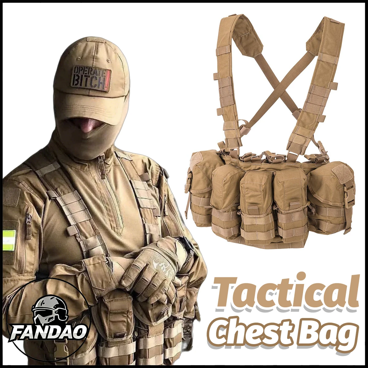 

Tactical Chest Rig Outdoor Training Lightweight Vest Pack Hunting Gear for CS Airsoft Wargame Shooting Sports Military Equipment