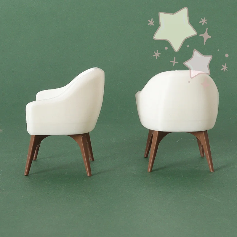 1Pcs 1:12 Scale Dollhouse Miniature Living Room Armchair Single Chair Model Furniture For Dolls House Micro Diorama Scene Props - Image 4