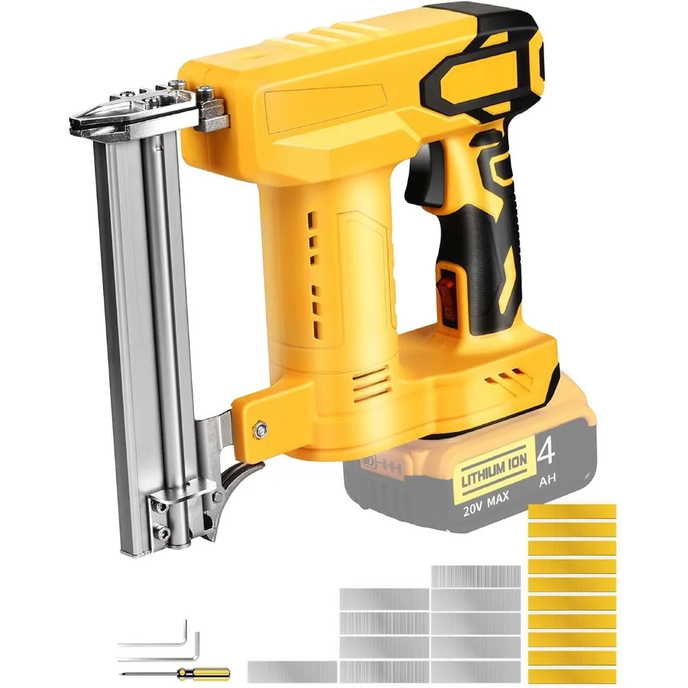 

18 Gauge Brad Nailer/Narrow Crown Stapler Compatible with Dewalt 20V MAX Battery(NO Battery) 2 in 1 Cordless Nail Gun with 1000