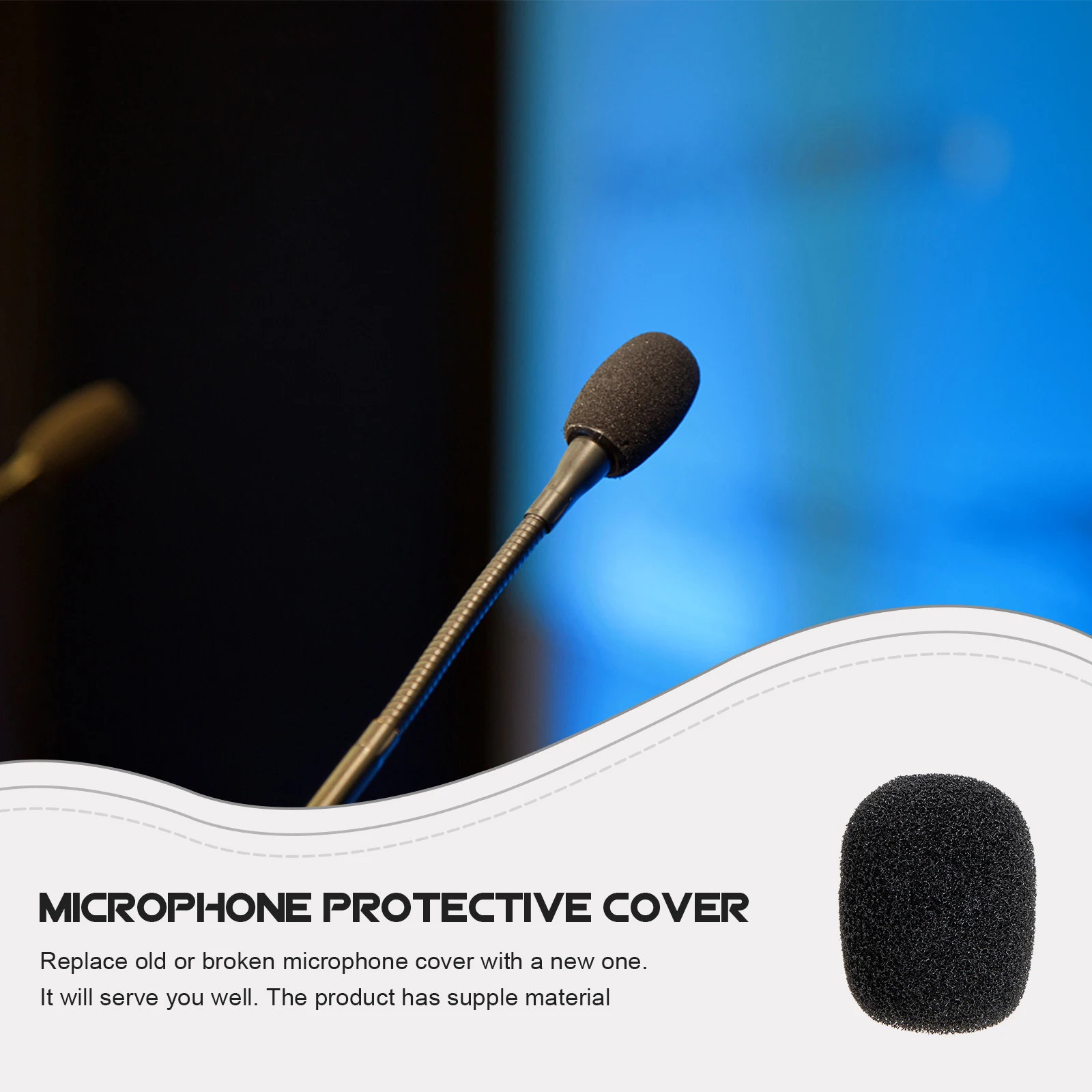 

20Pcs Supple Sponge Microphone Windshields Dust Covers For Lapel Mics Protective Covers Studio Conference Stage Mic Accessories