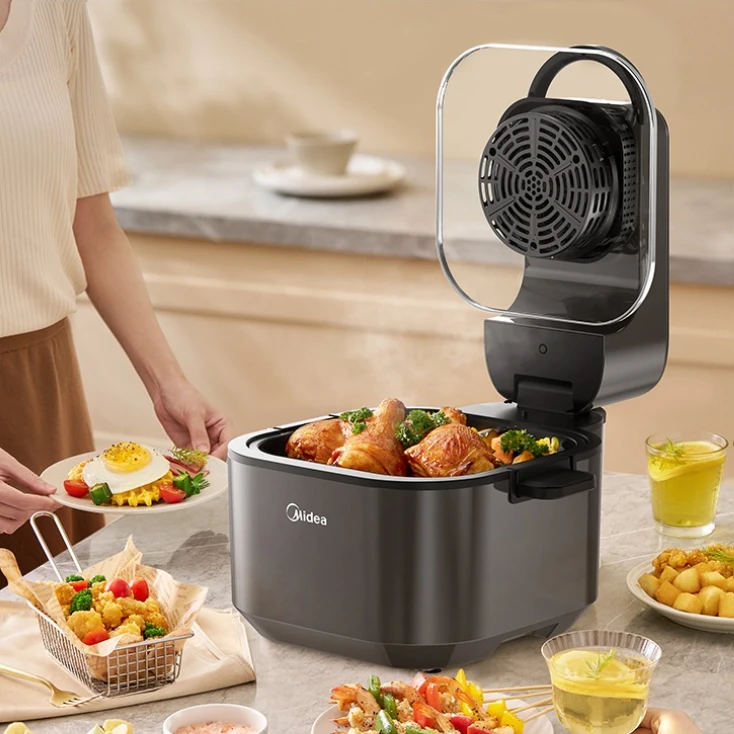 

Визуальная фритюрница с двойным источником тепла, бытовая многофункциональная электрическая духовка большой емкости