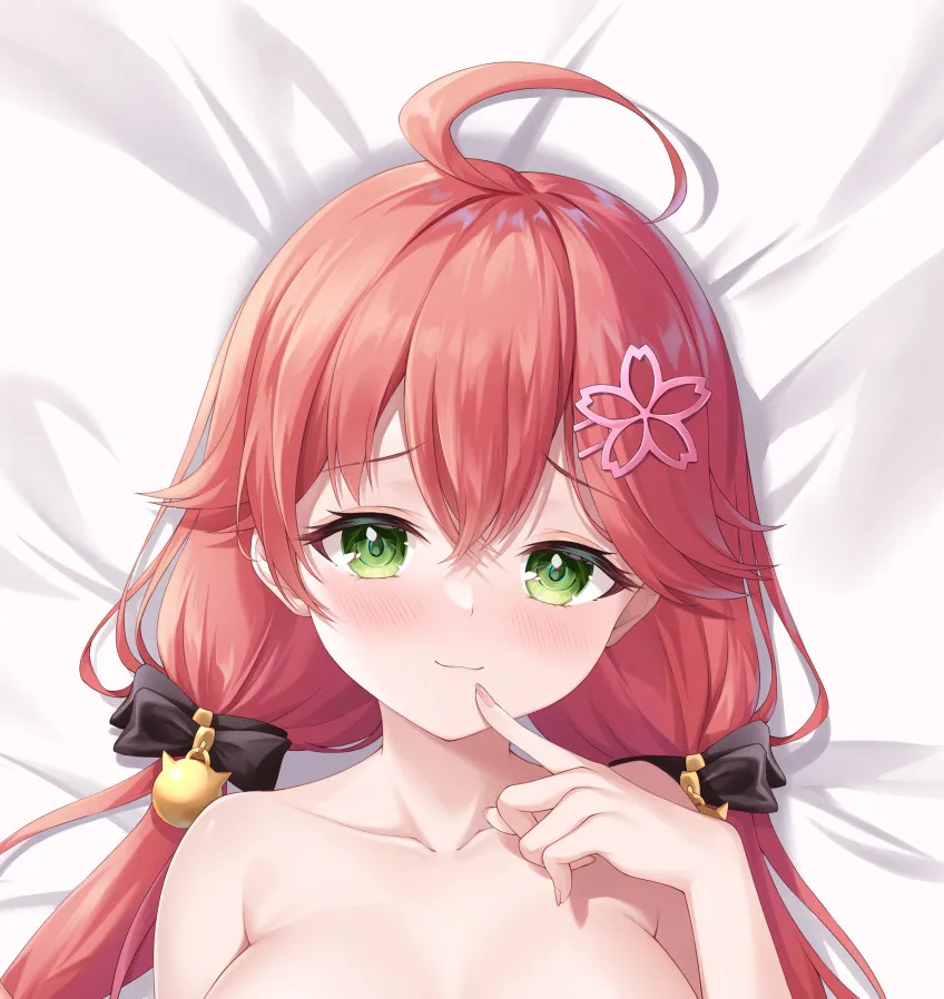 Juego de chica VTuber Hololive Sakura Miko Cosplay doble cara abrazando el cuerpo funda de almohada Dakimakura funda de cojín Decoración