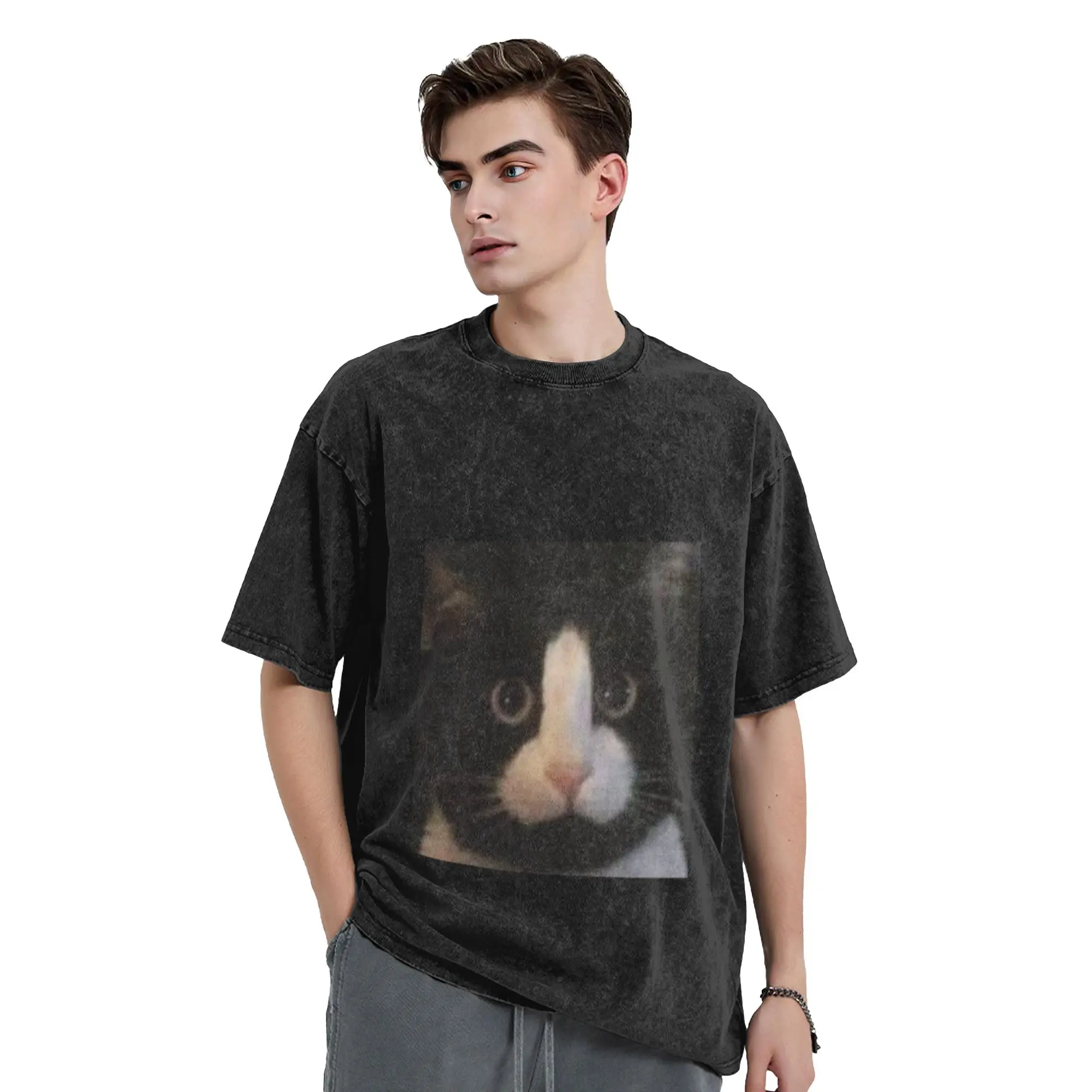 MeMe  Chicken Cat  Classic Comfort A Vintage Oversized Cotton Unisex T-Shirts