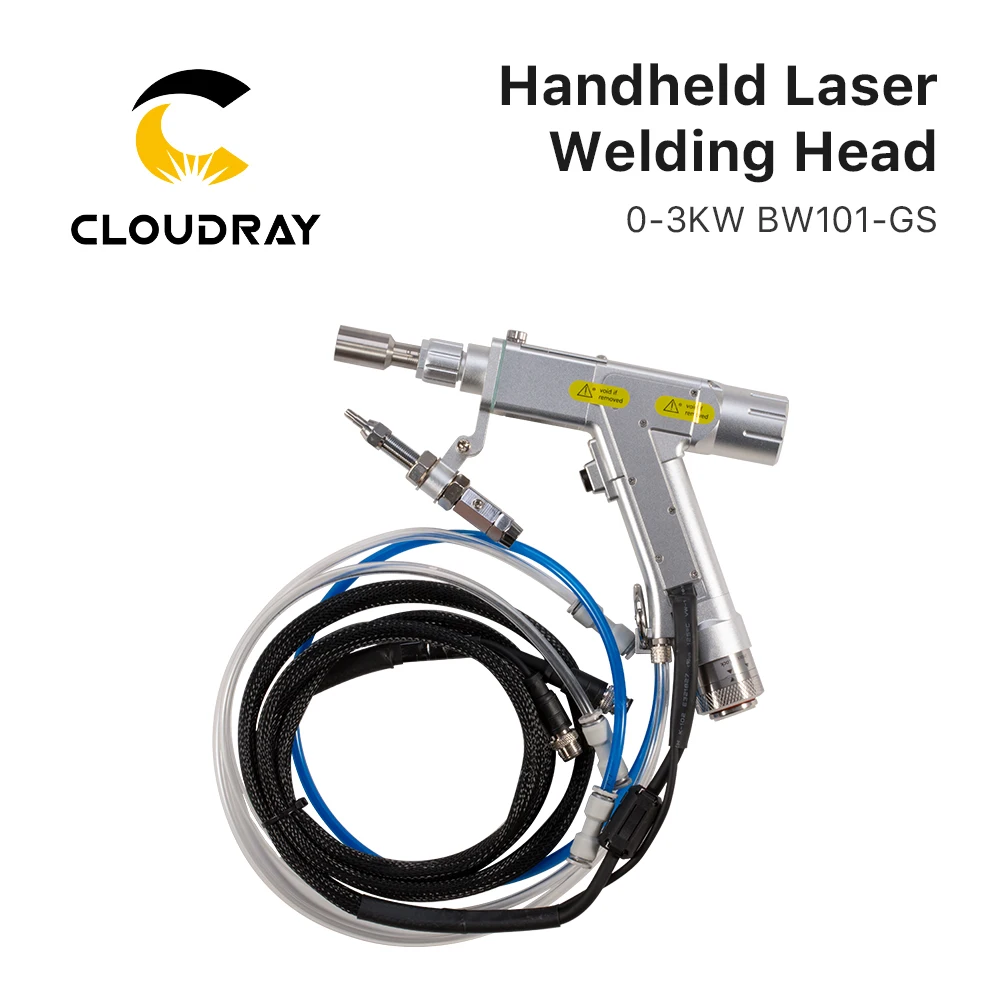 

Cloudray Original Raytools Hand-held Laser Welding Head BW101-GS 0-2kW CL60mm FL125/150nn Single Axis Swing for Welding Machine