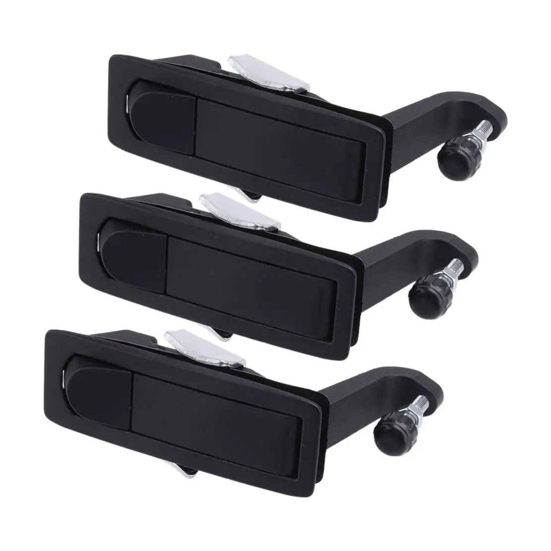 

3pcs Black RV Toolboxes Adjustable Lever Hand Operated Compression Latch Lock without Key Fit for RV Trailer Industrial Electric