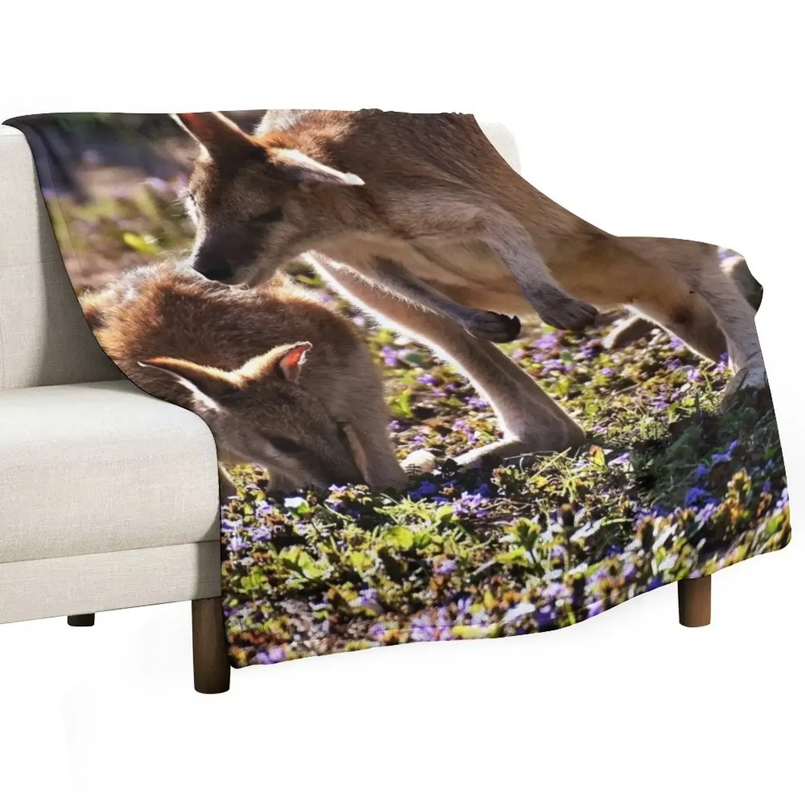 Kangaroo Throw Blanket Travel Winter beds Blankets