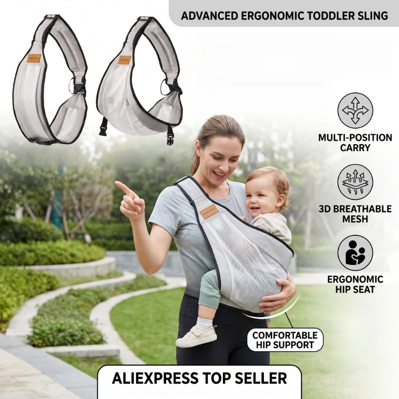 Versatile Baby Carrier Waist Belt Infant Toddler Holder Crossbody Sling Large Child Backpack Style Diaper Bag Carrier