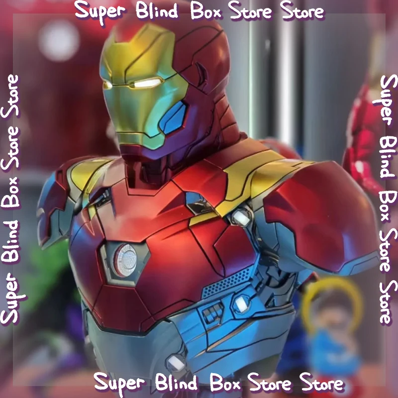 

Железный человек, Мстители, светящийся бюст Mk50, модель из смолы 1/3, большой размер 40 см, статическая статуя, обновленная модель Gk, периферийные устройства, коллекционный подарок