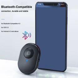 Mini télécommande portable compatible Bluetooth, sans fil, obturateur de selfie, prise de photos, mains libres, iPhone, Android