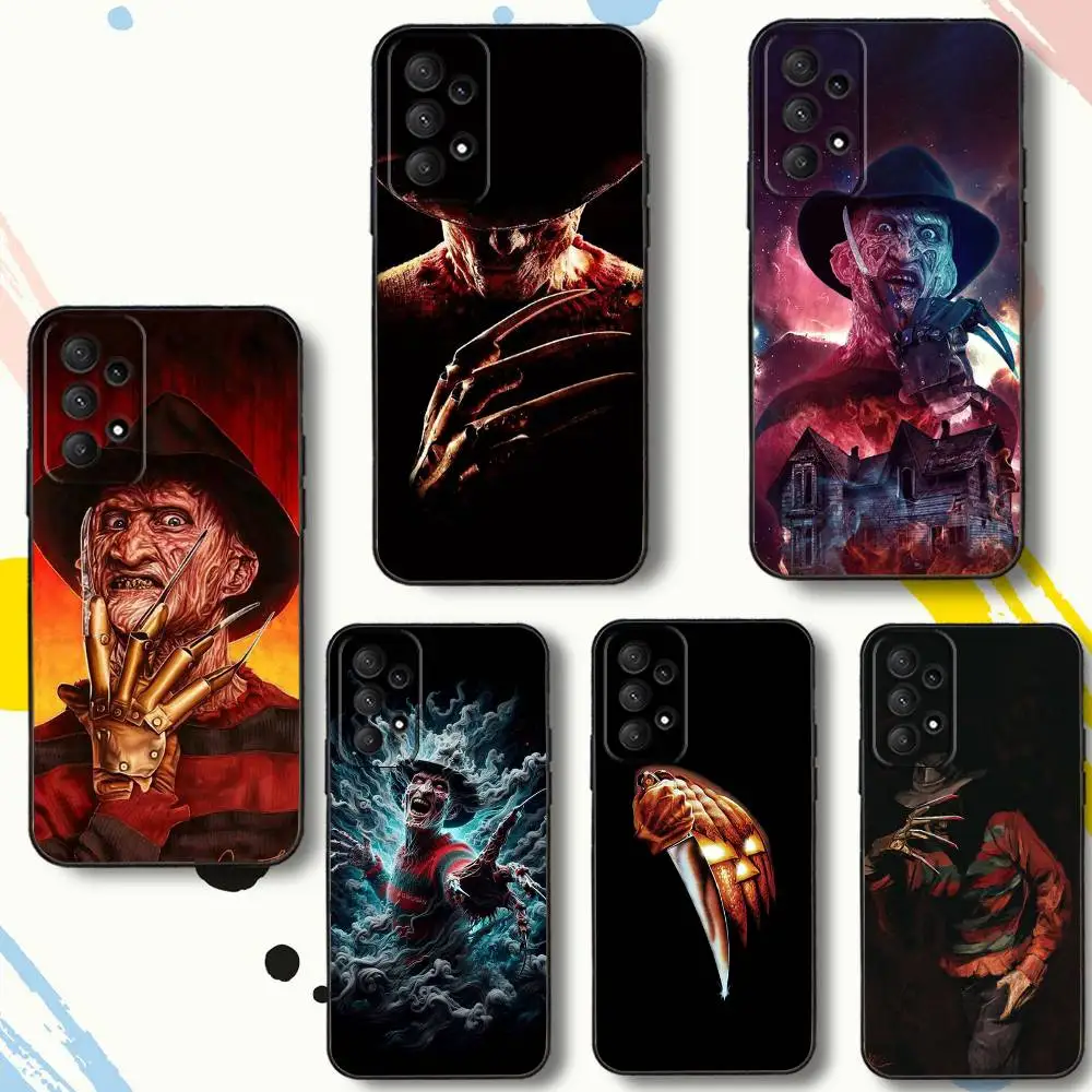 

F-Freddy m-movie Krueger Phone Case For Samsung Galaxy A 80,72,73,91,53,22,51,52,5G,Plus,J,Note Soft Black Cover
