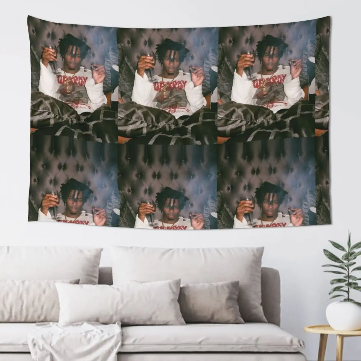 Self Titled Playboi Carti Design Tapestry Room Decoration Aesthetic Art Mural Tapestry