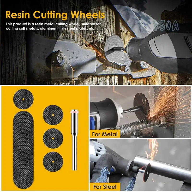 

Y50A-Cutting Wheel Set Compatible With Plastic 44Pcs For Rotary Tool, HSS Circular Saw Blades Resin Cutting Discs