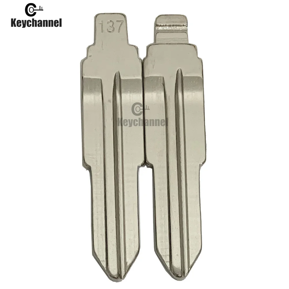 Keychannel-Hoja de llave de coche HYN10, hoja remota en blanco para KEYDIY KD VVDI Xhorse, Ssangyong Actyon Kyron, 10 unids/lote, #137