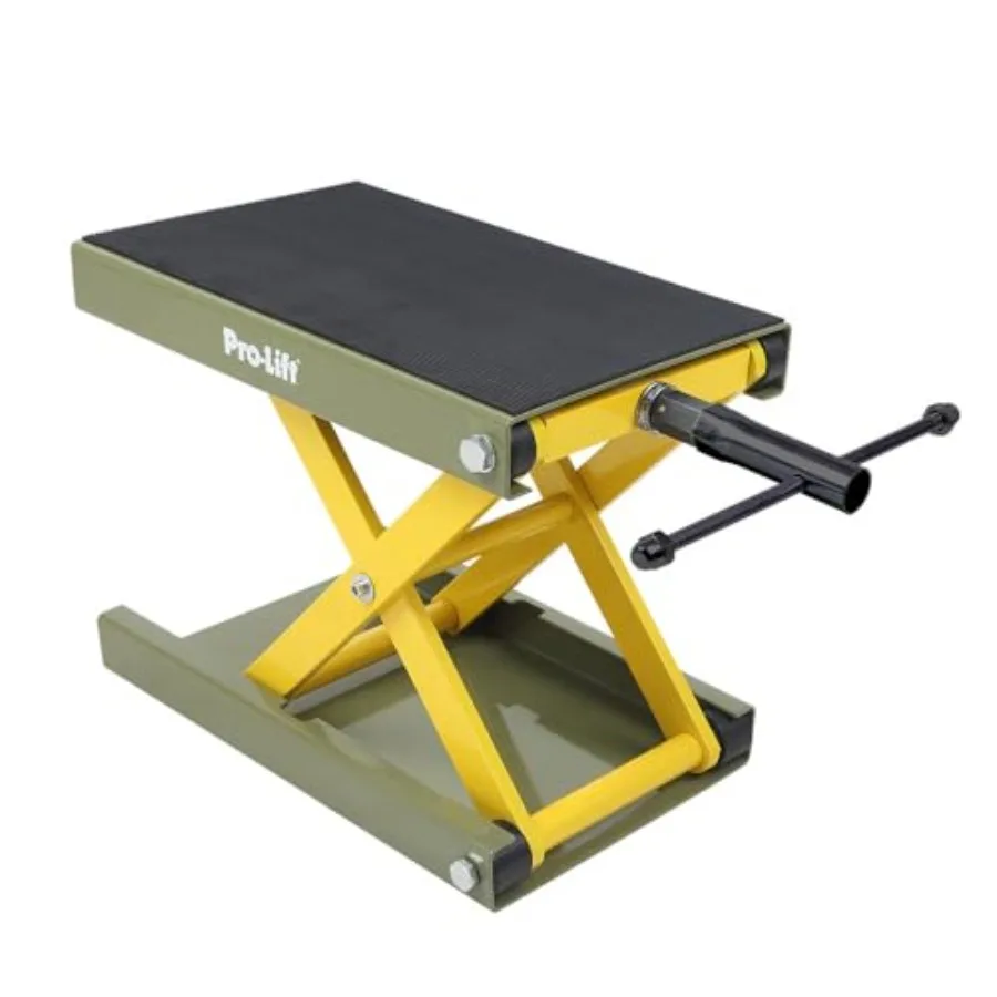 

Motorcycle Scissor Jack Lift 1100 LBS Ccity Wide Deck Hoist Crank Center Stand Steel Dirt Bike Stand Scissor Lift Jack for Spor