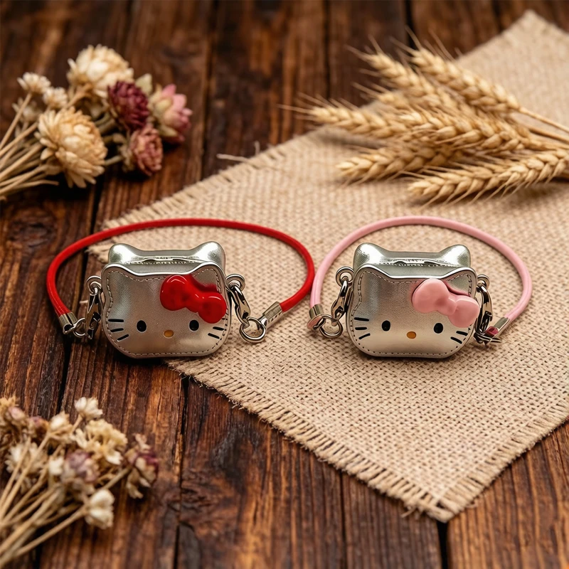 

Мини-сумочка Hello Kitty через плечо, серебряный 3D-брелок с бантом, подвеска для ключей, аксессуар для телефона, украшение для кукольного домика, милый подарок для девочек