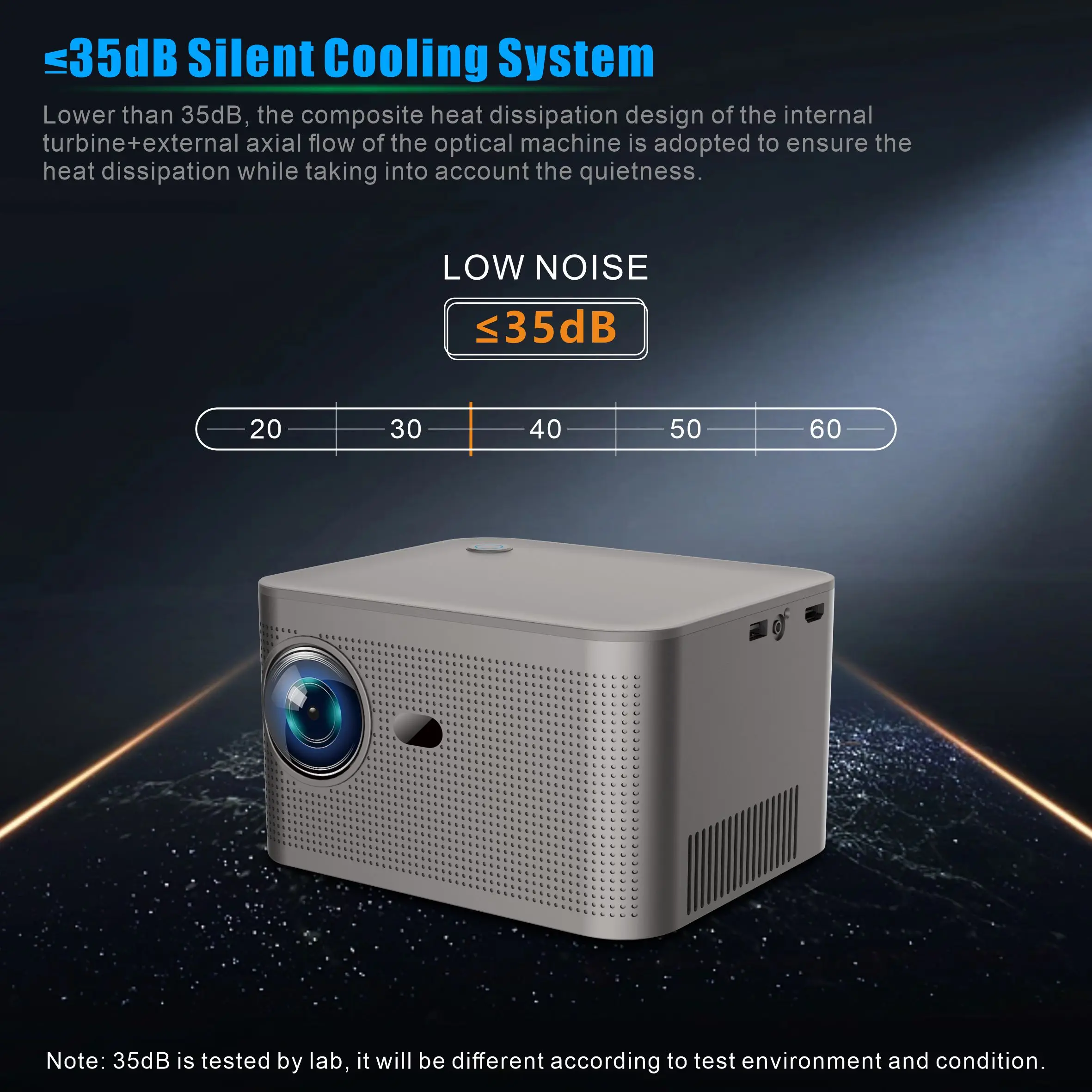 Native 1080P 300ANSI 4K Android 11 Voice Projector HY350 Auto Keystone Correction Dual band WiFi6 BT5.0 Portable Movie Outdoor