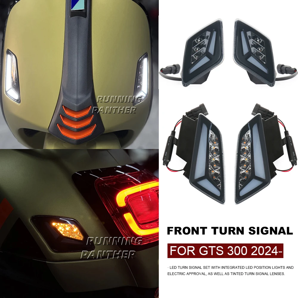 

Передние и задние указатели поворота, мигалка, дневные ходовые светодиодные фонари, аксессуары, новинка для Vespa GTS 300 GTS300 2023-2025