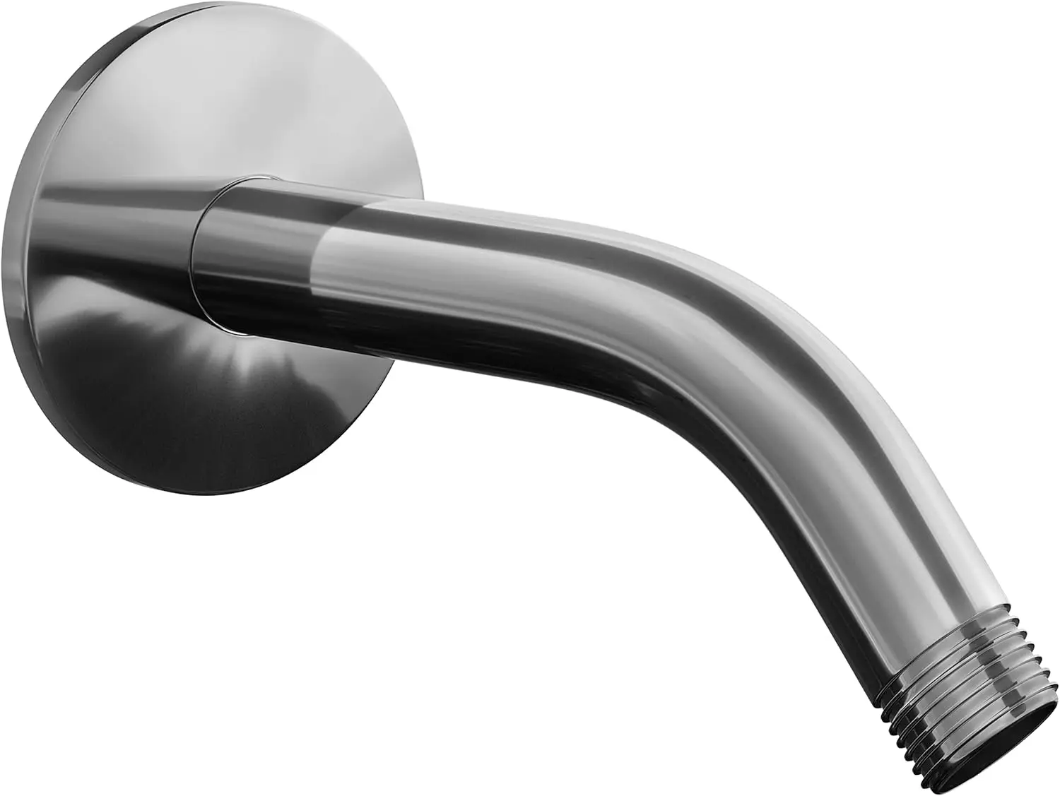

6 Inch Shower Arm with Flange - Solid Stainless Steel Extension, Wall-Mounted, Leak-Free, Teflon Tape Included, Polished Chrome