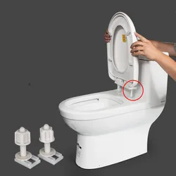 2Pcs Toilet Seat Cover Fixings Plastic Toiletseat Screws Quick Release Hinge Toilet Mounting Connector Repair Parts
