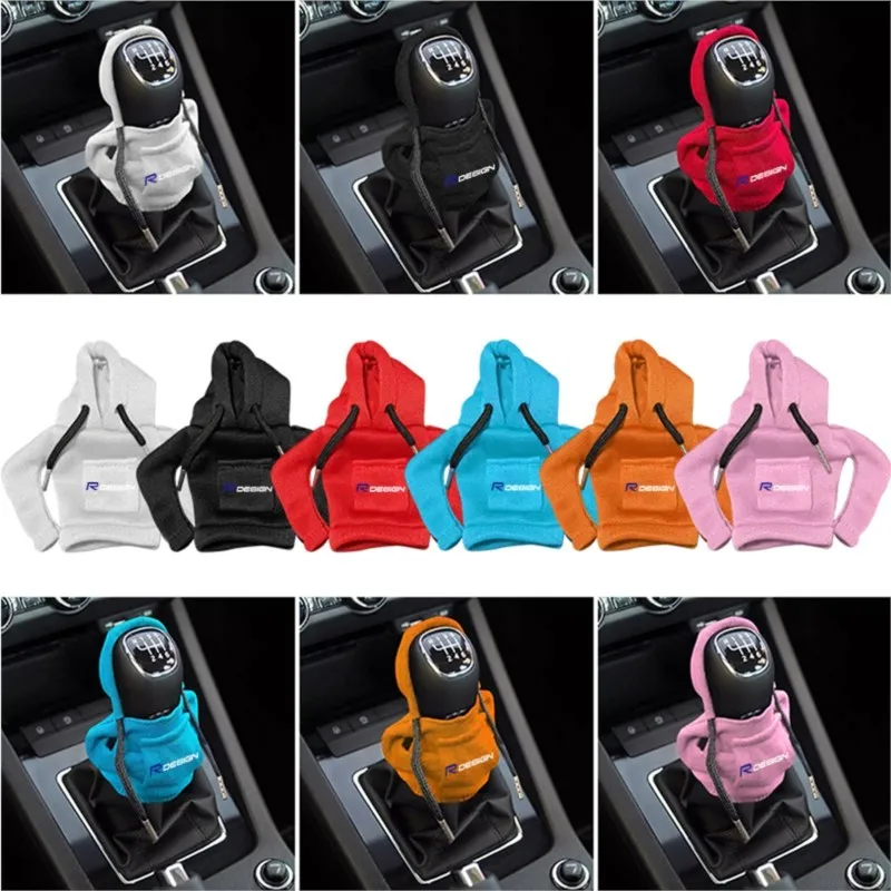 Hoodie Car Gear Shift Knob Cover Manual Handle Change Lever Cover For Volvo Rdesign AWD C30 C70 S40 S60 S70 S90 T6 AWD C30 C70