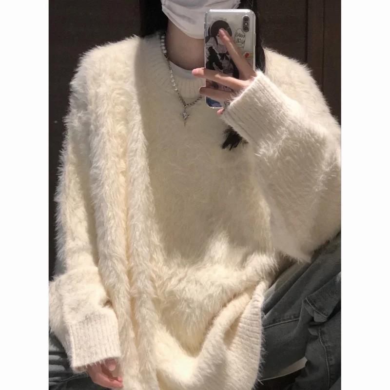 

Female Student Winter New National Fashion Soft Glutinous Idle Style Feeling Plush Sweater