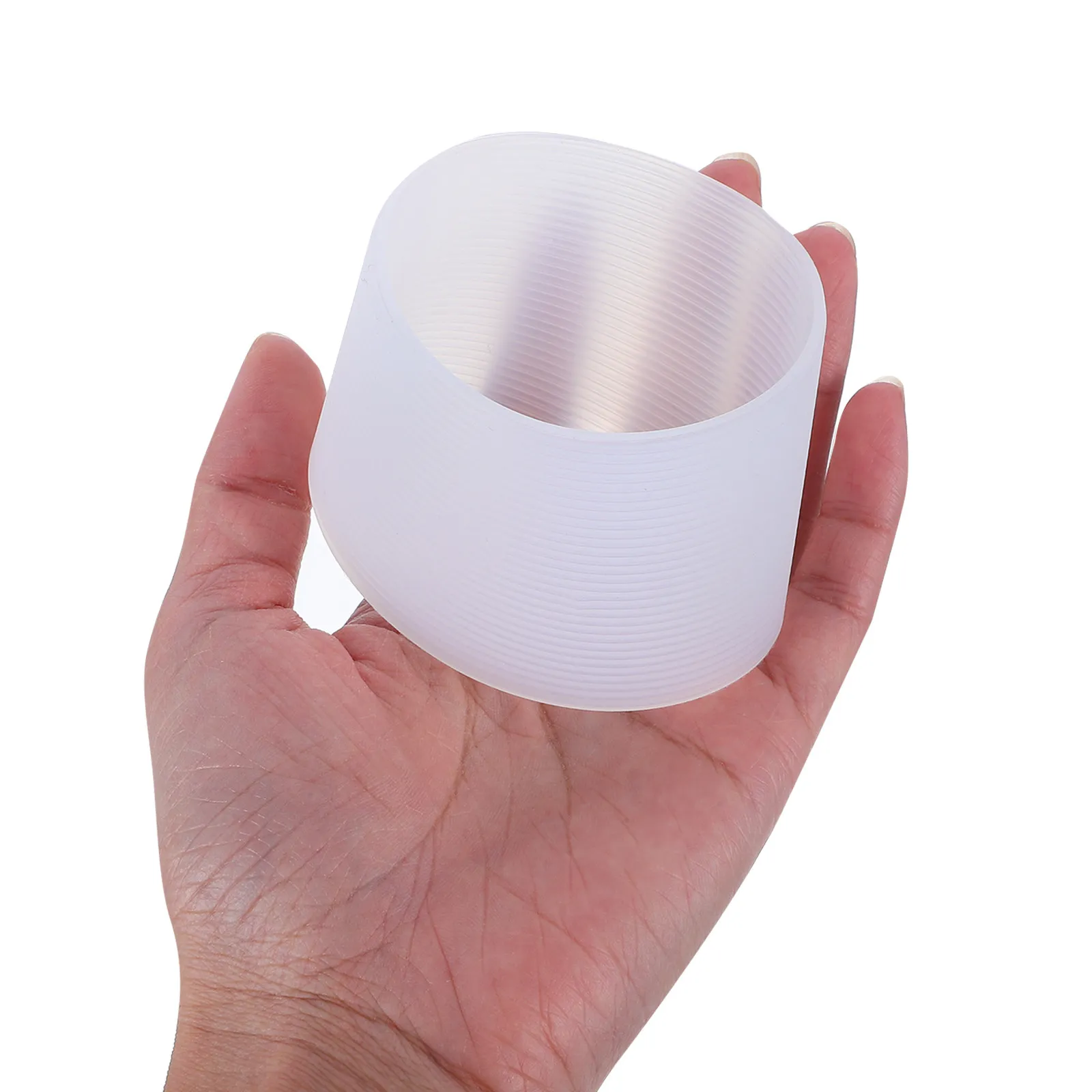 

10Pcs Silicone Cup Sleeve Heat Resistant Nonslip Ribbed Protector Covers for Hot Cold Drinks Stylish Horizontal Stripe Coffee